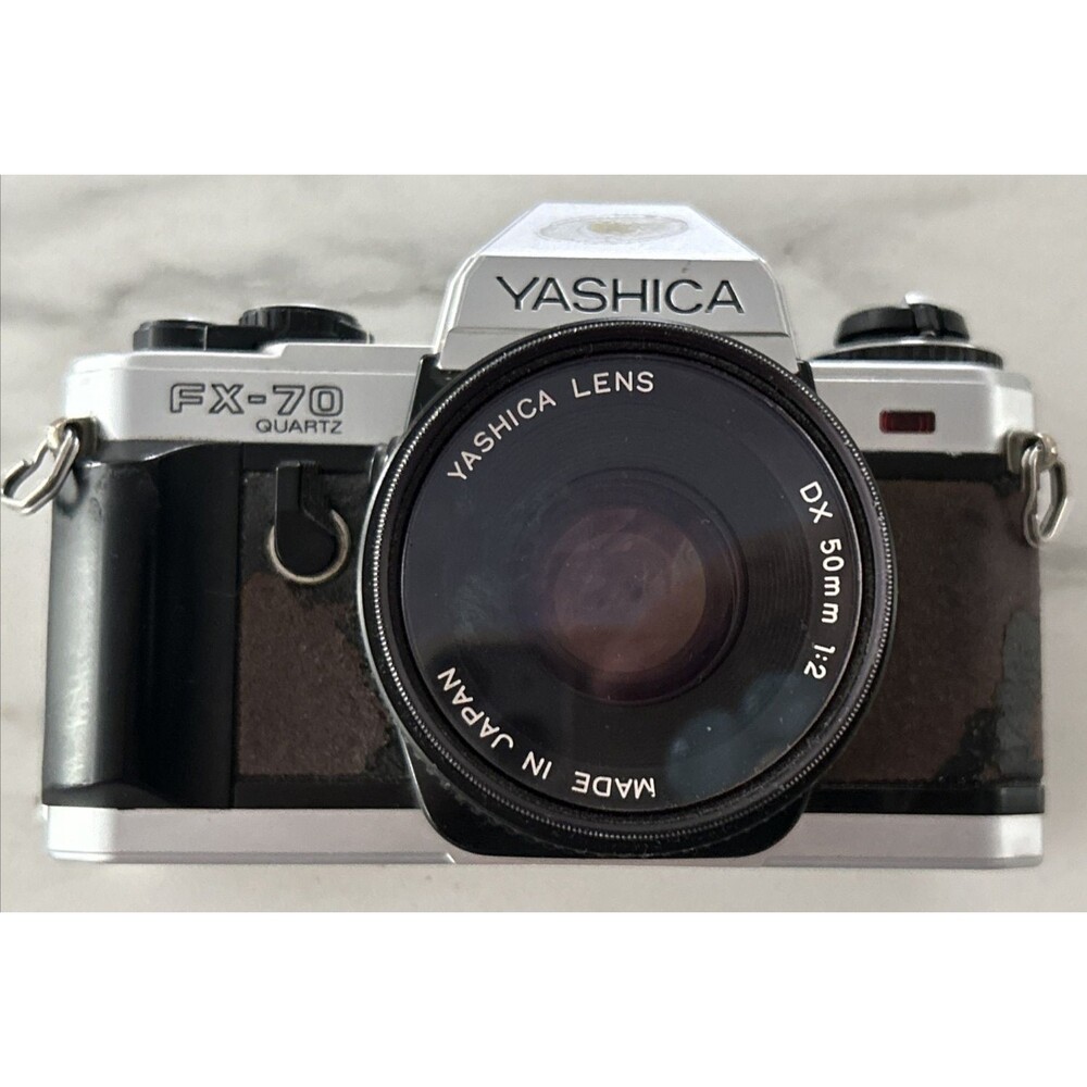 Yashica FX-70 Quartz SLR Camera Vintage New Battery Works! Film Camera